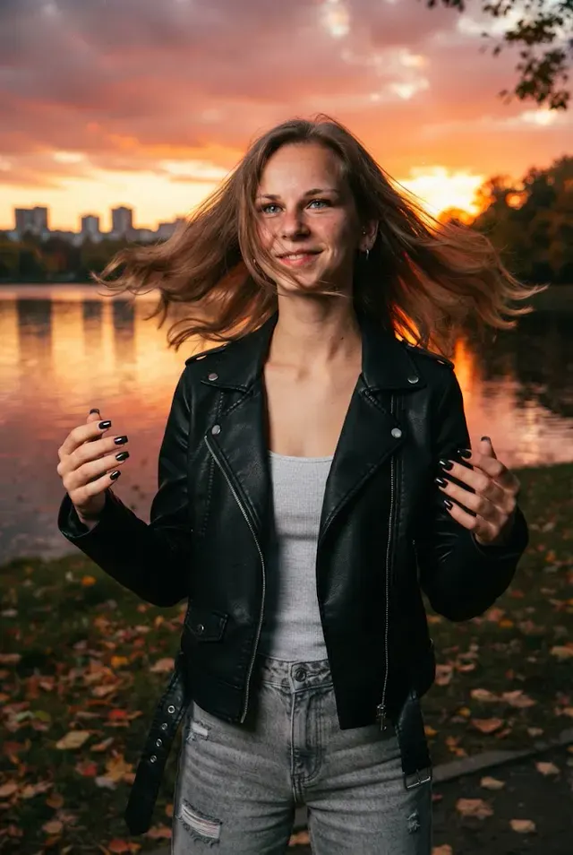 Осенняя прогулка на закате