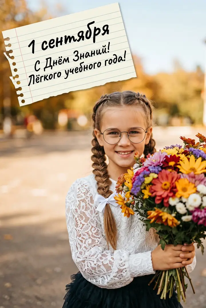 Девочка на 1 сентября