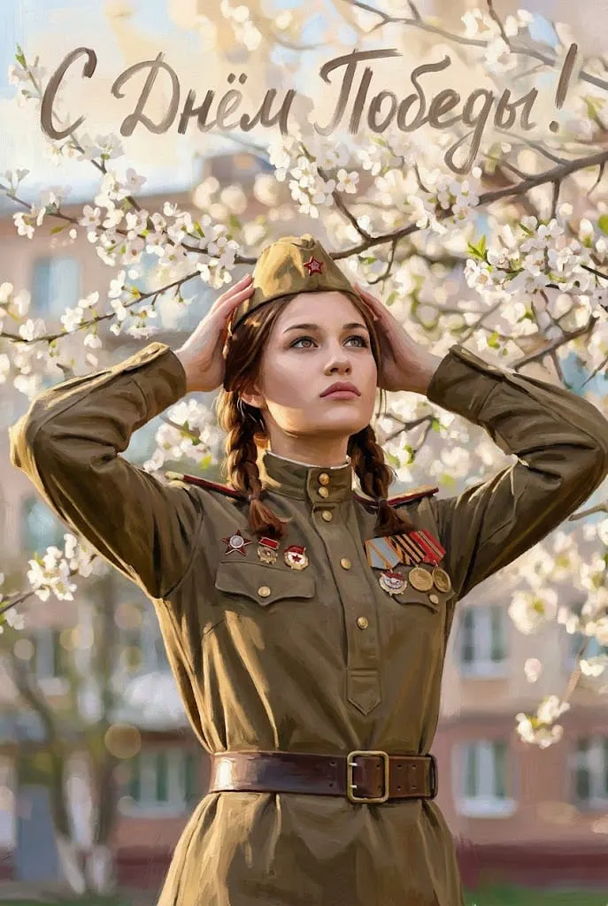 С Днем Победы масляная живопись