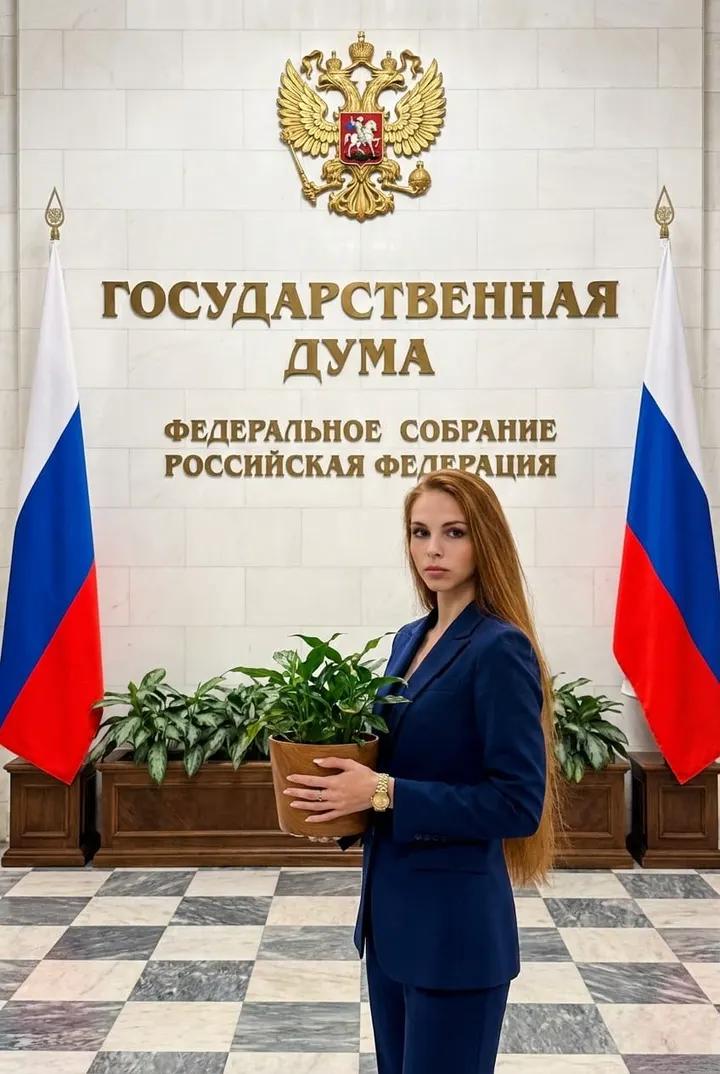 Официальный портрет в зале заседаний — пример фото по шаблону