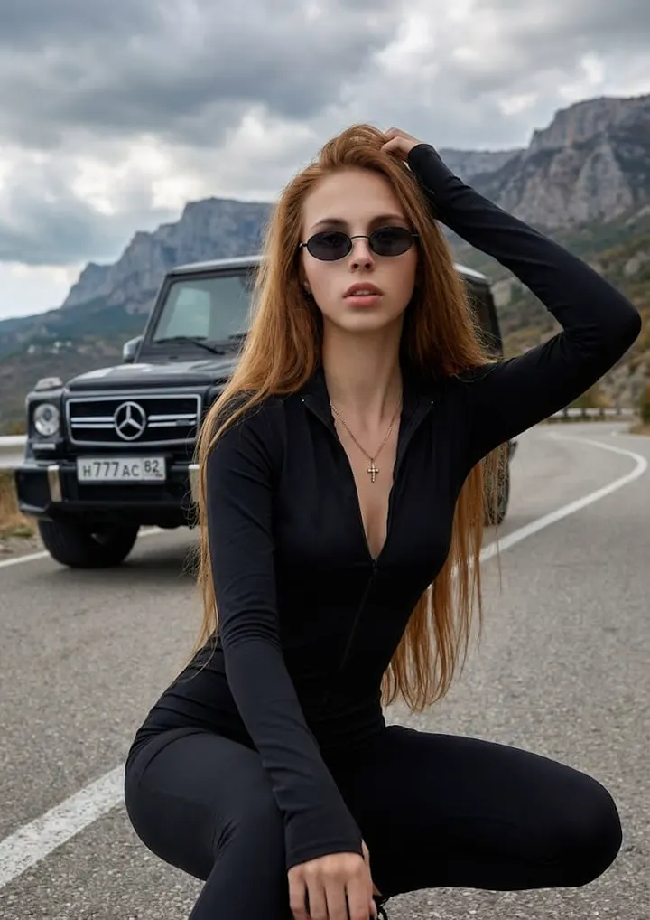 Fashion-съемка у Гелендвагена в Крыму