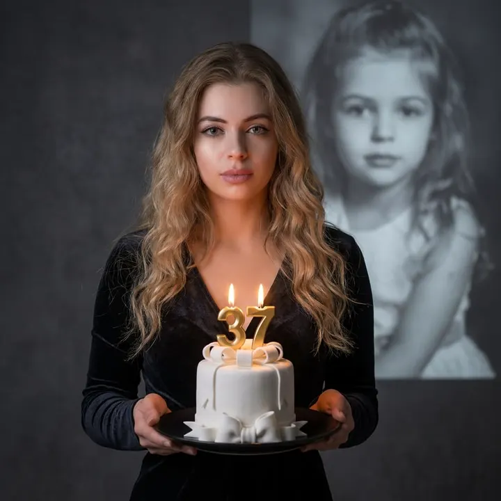 Женский портрет на день рождения 37 лет