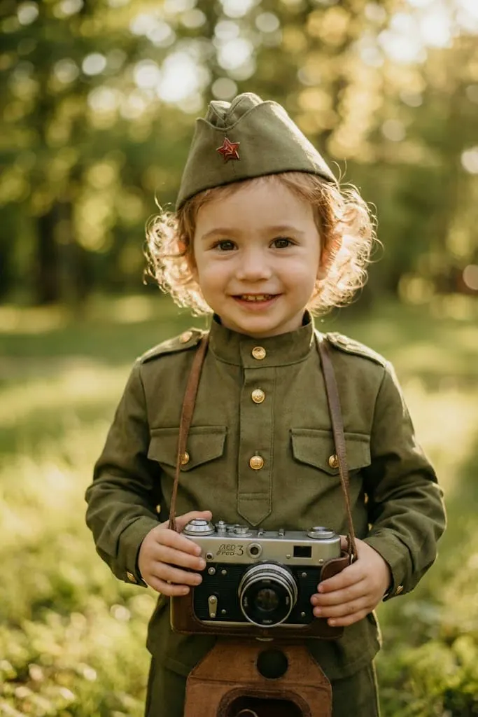 Девочка в военной форме 9 мая