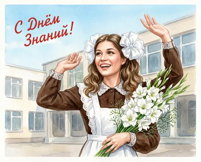 Открытка с 1 сентября