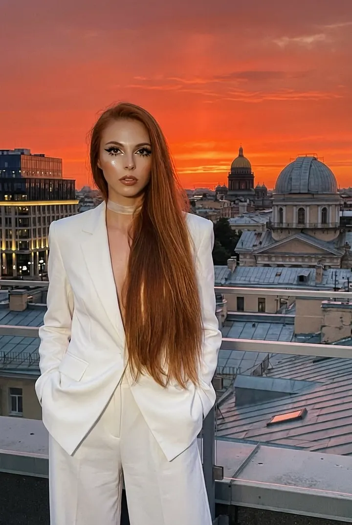 Портрет на закате в Петербурге