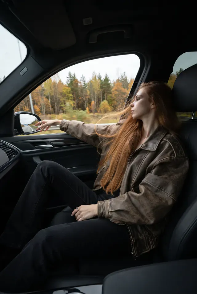 Осенняя поездка в авто