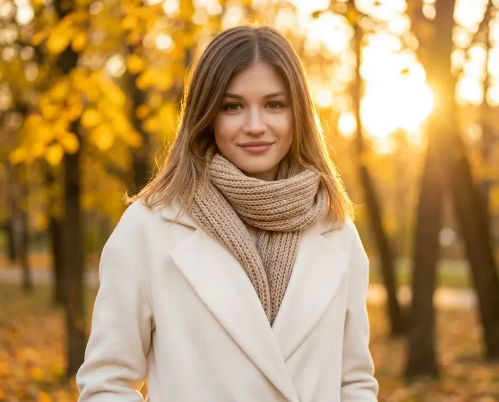 Девушка в осеннем парке