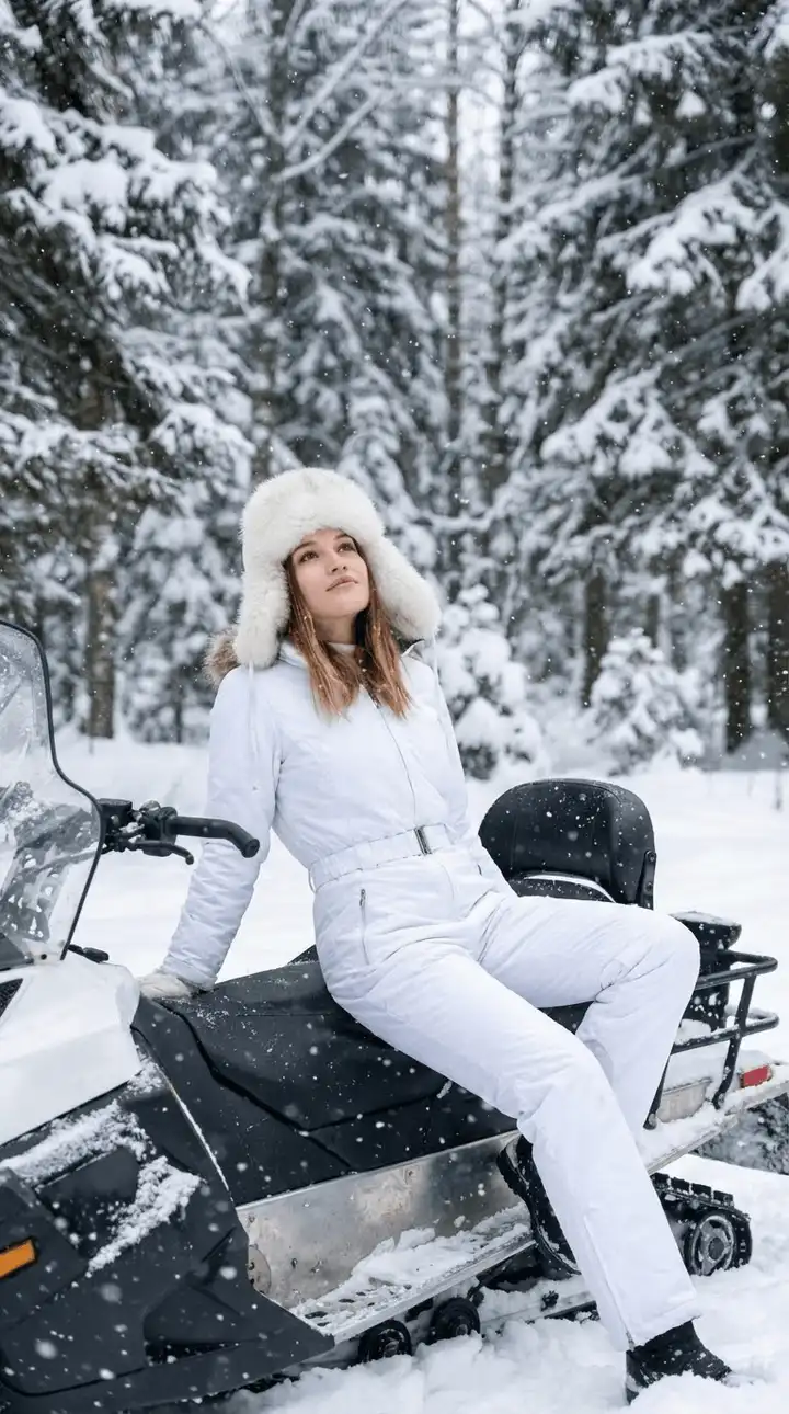 Зимняя прогулка на снегоходе