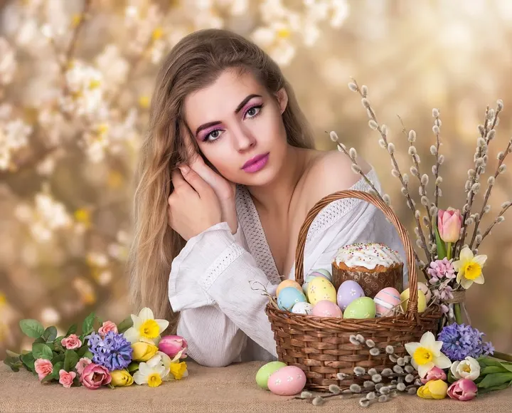 Пасхальная праздничная открытка