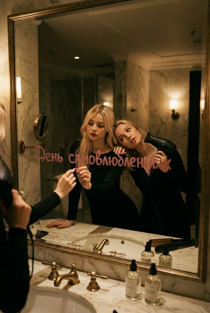 Глянцевый вечер двух подруг