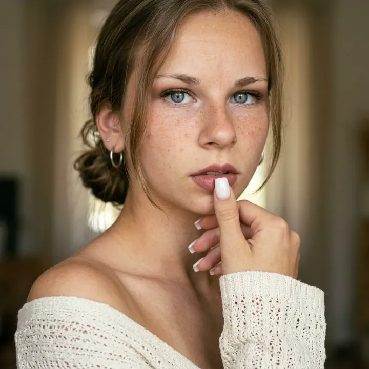 Экстремальный портрет девушки