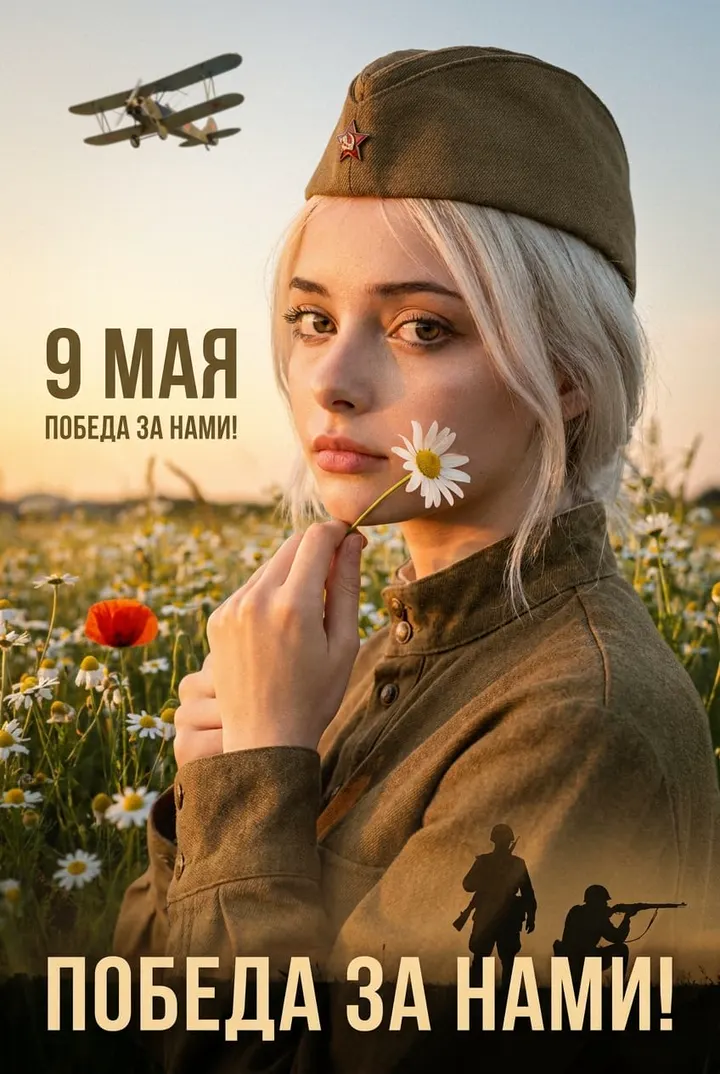 Портрет к 9 мая Победа за нами