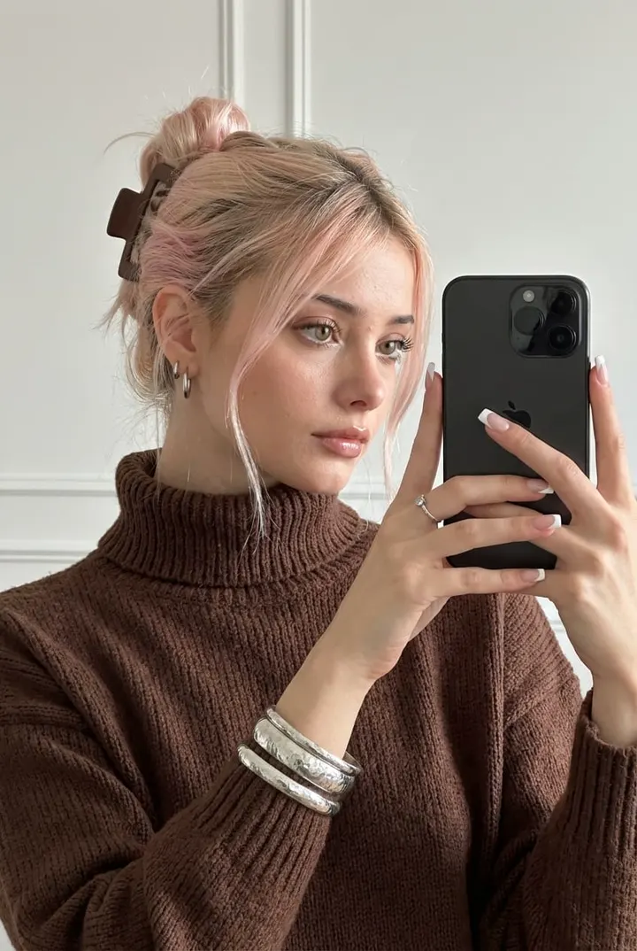 Эстетичное селфи в стиле Pinterest