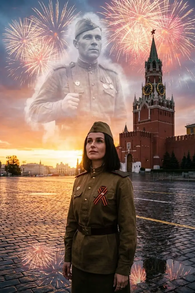 Героический портрет на Красной площади