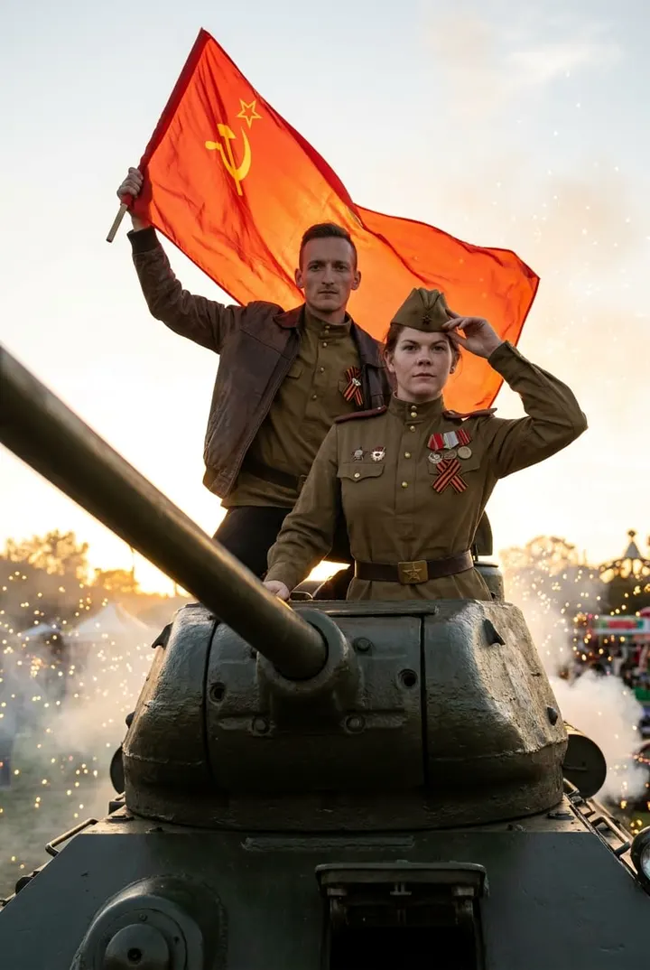 Герои на танке Т-34