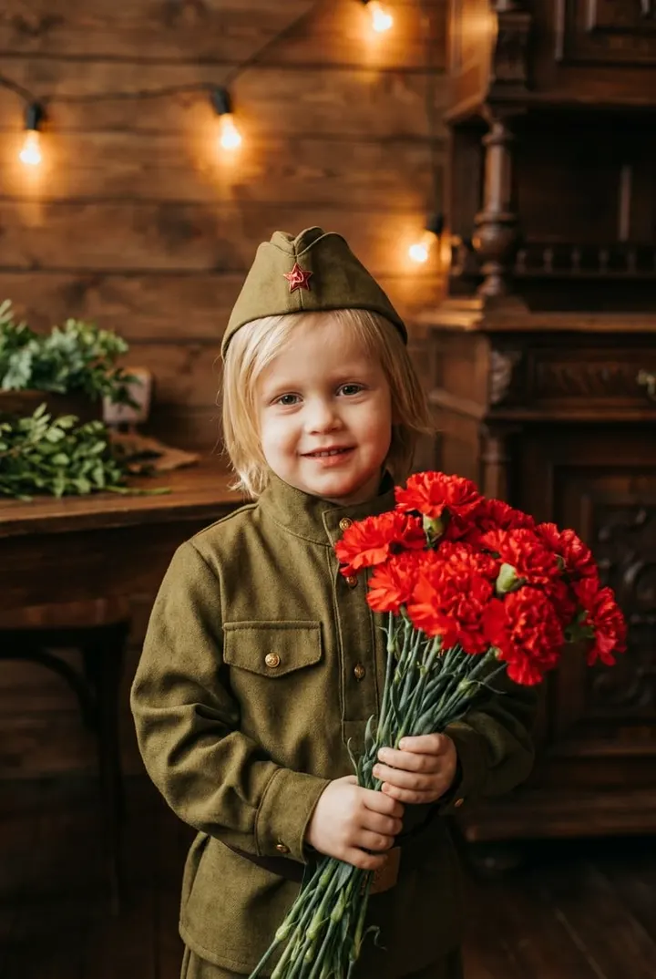 Ребенок в военной форме 9 мая