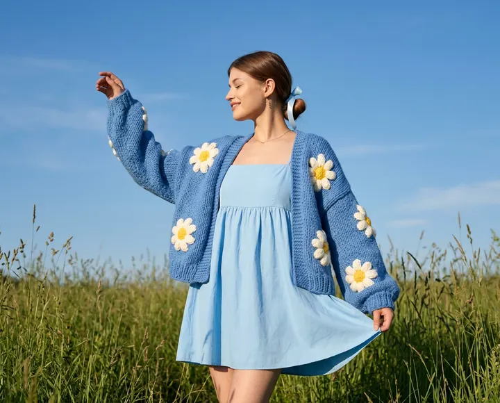 Летний fashion портрет на лугу