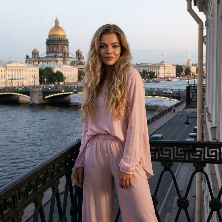 Портрет на балконе в Питере