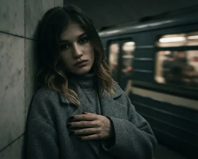 Кинематографичный портрет в метро