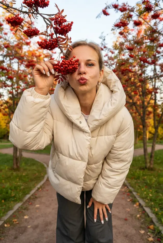 Осенняя прогулка с рябиной