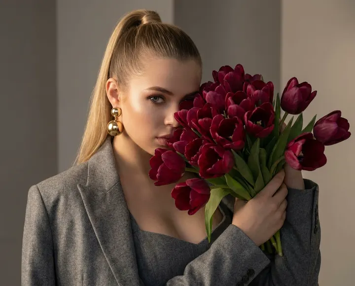 Эстетичный макро-портрет в стиле Vogue