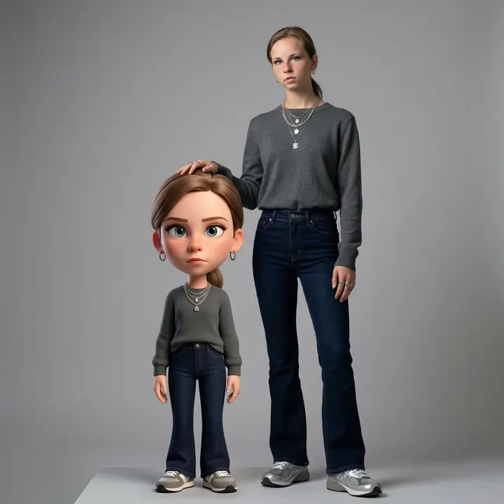 Девушка и её Pixar мини-копия