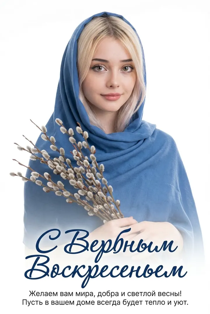 Открытка С Вербным Воскресеньем