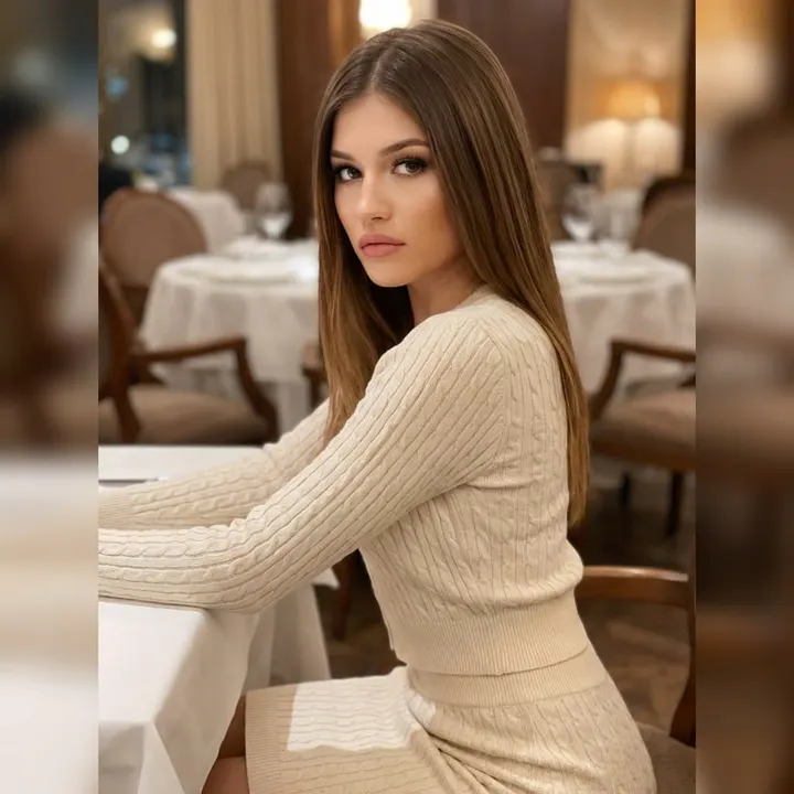 Девушка в элитном ресторане