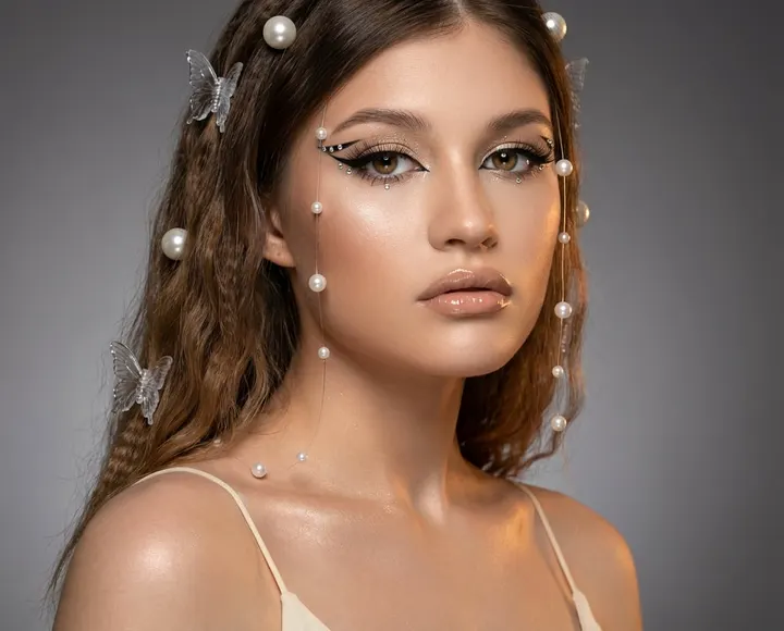 Editorial beauty с жемчугом