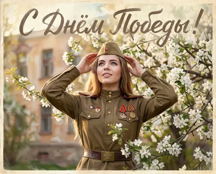 Открытка к 9 мая живопись