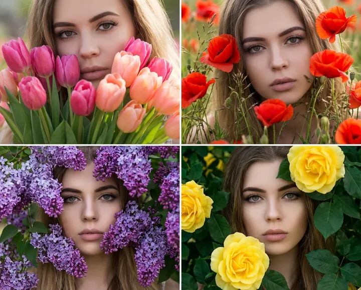 Цветочные портреты высокой моды