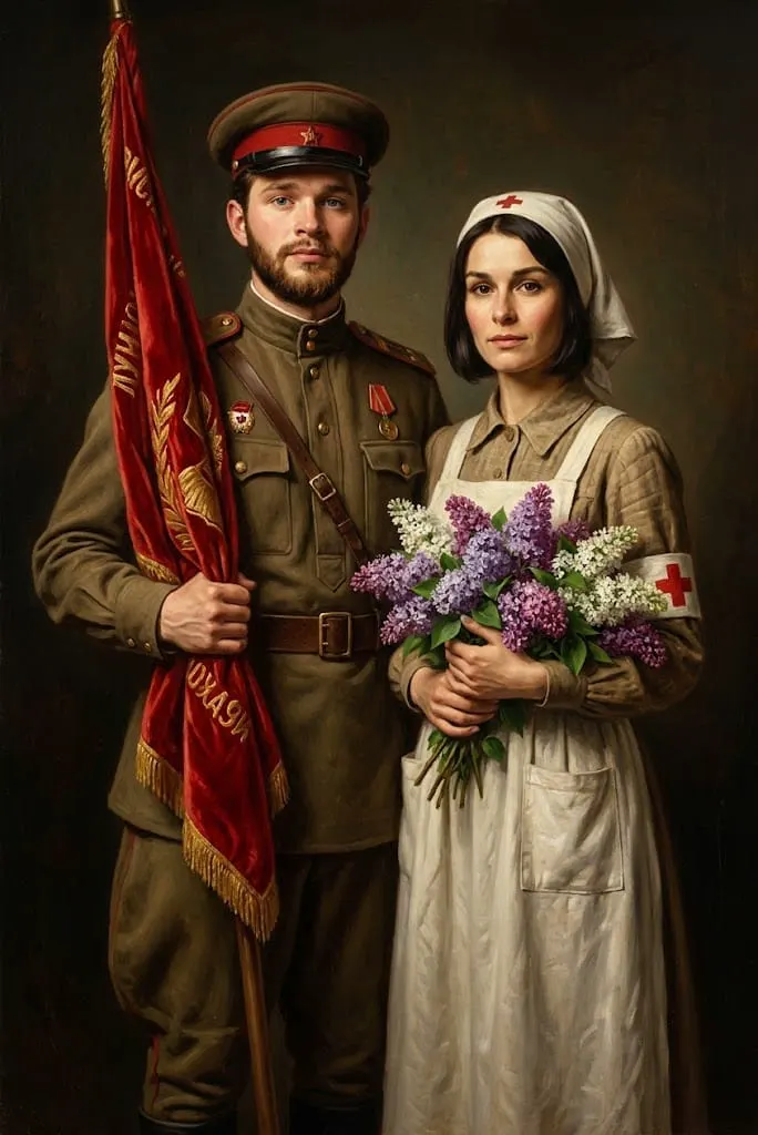 Парадный портрет 1945 года живопись