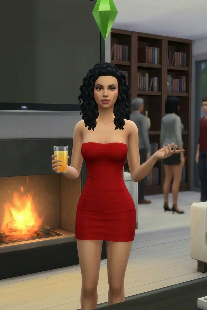 Сим-персонаж в стиле Sims 4