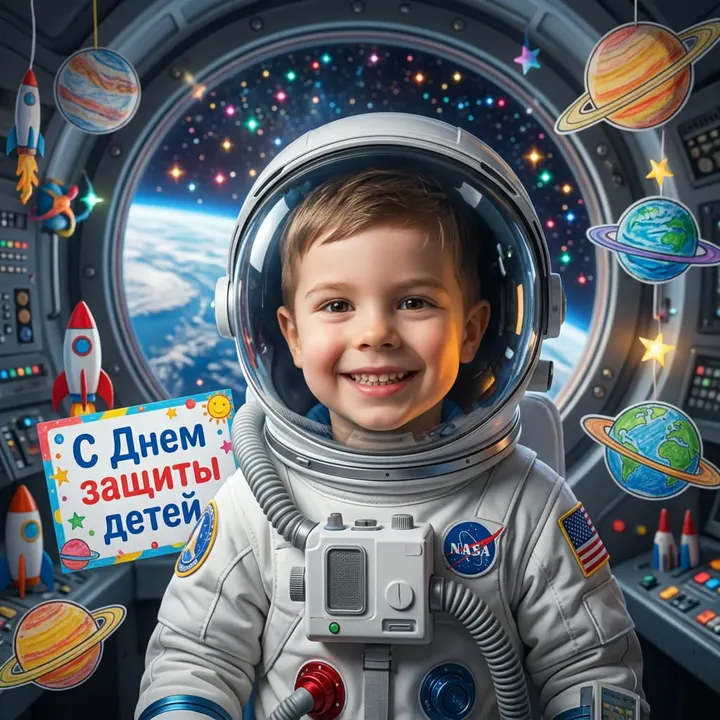 Мальчик астронавт день защиты детей