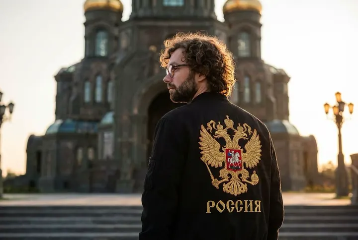 Мужчина у Главного храма ВС РФ