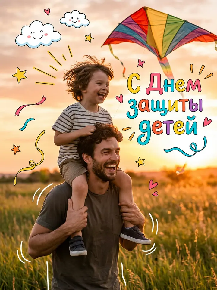 С Днем защиты детей в поле