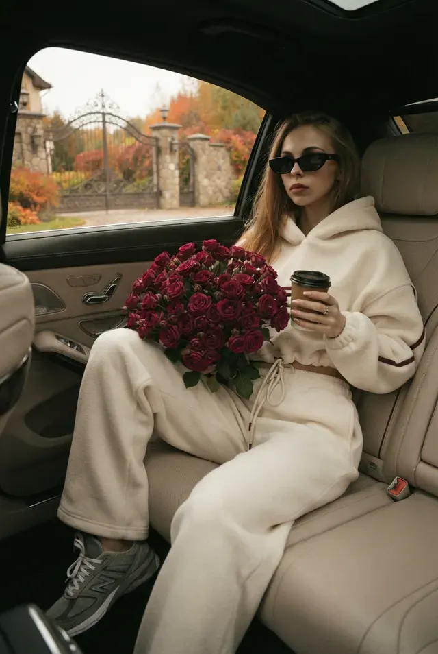 Осенний шик в роскошном авто