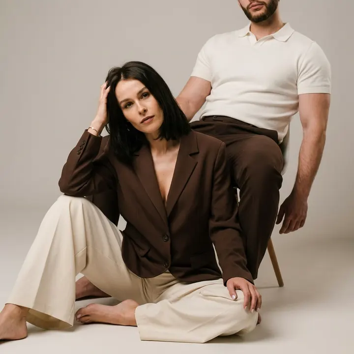 Студийная fashion съемка пары