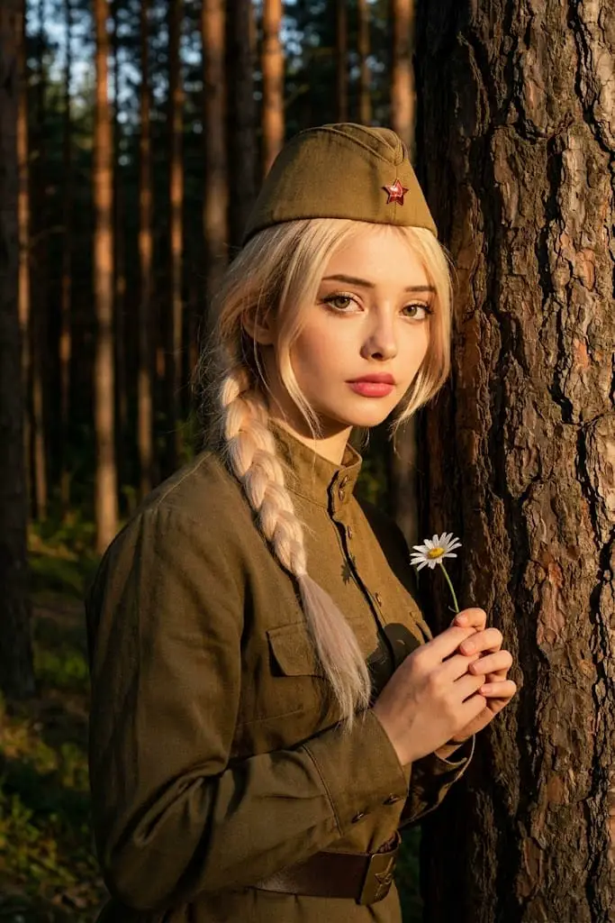 Девушка в военной форме