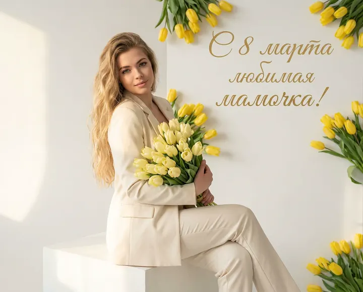 Портрет маме на 8 марта