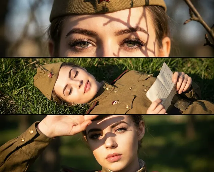 Коллаж Y2K к 9 мая