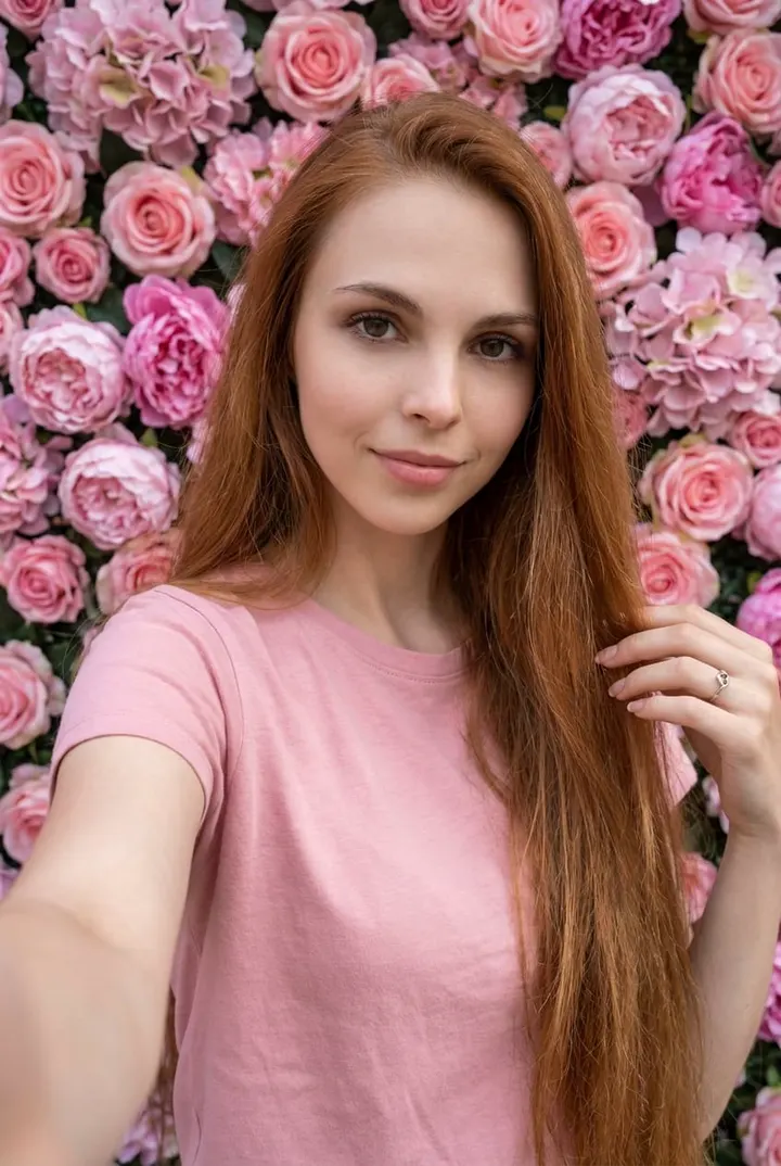 Селфи с цветами