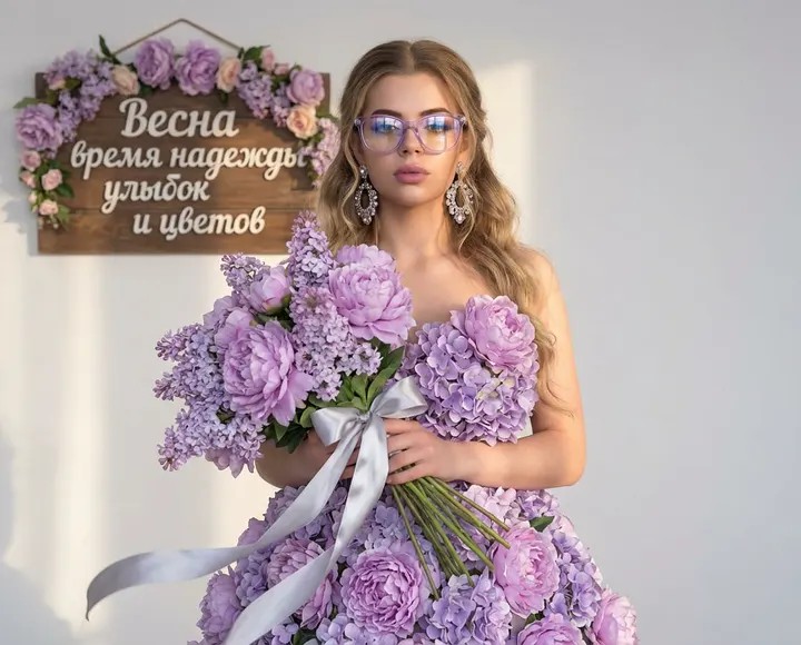 Fashion портрет в цветах