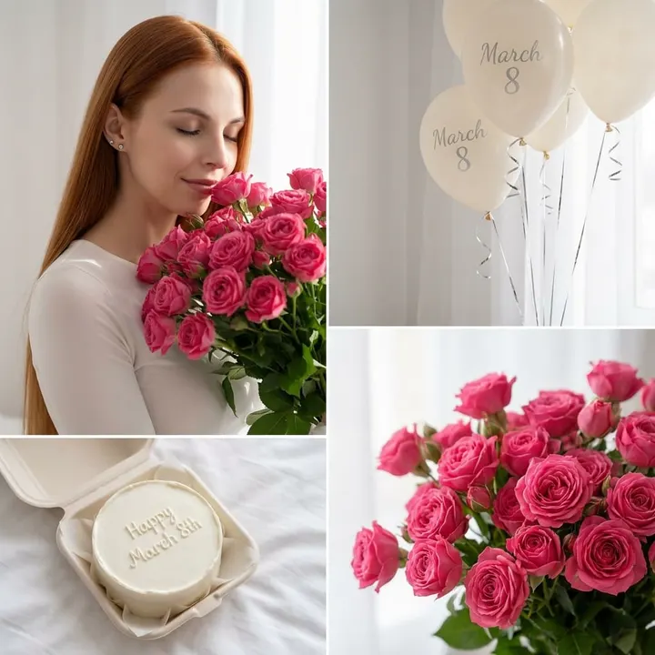 Коллаж к 8 марта люкс