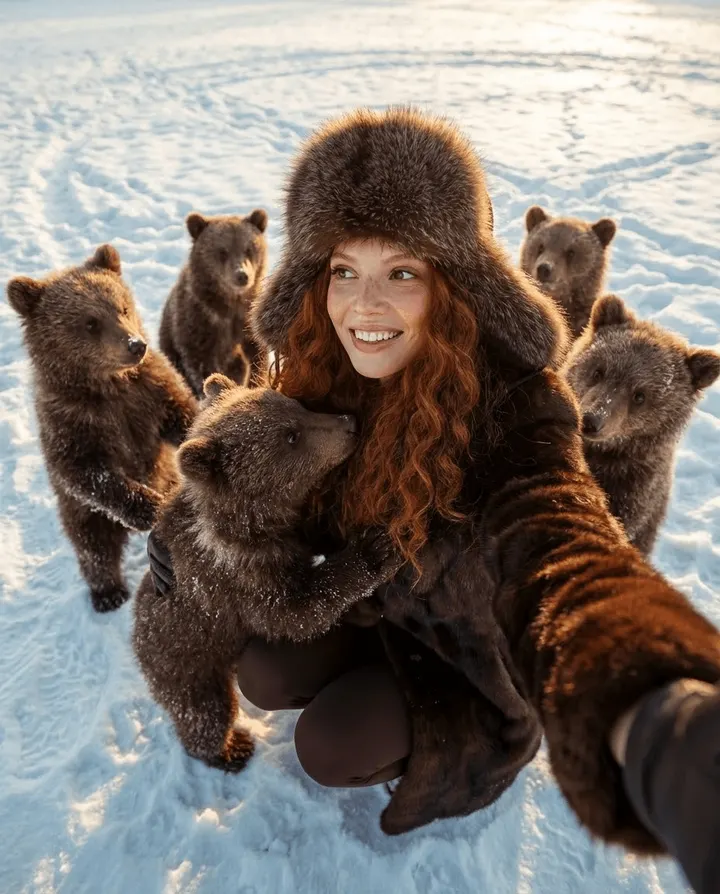 Зимняя сказка с медвежатами