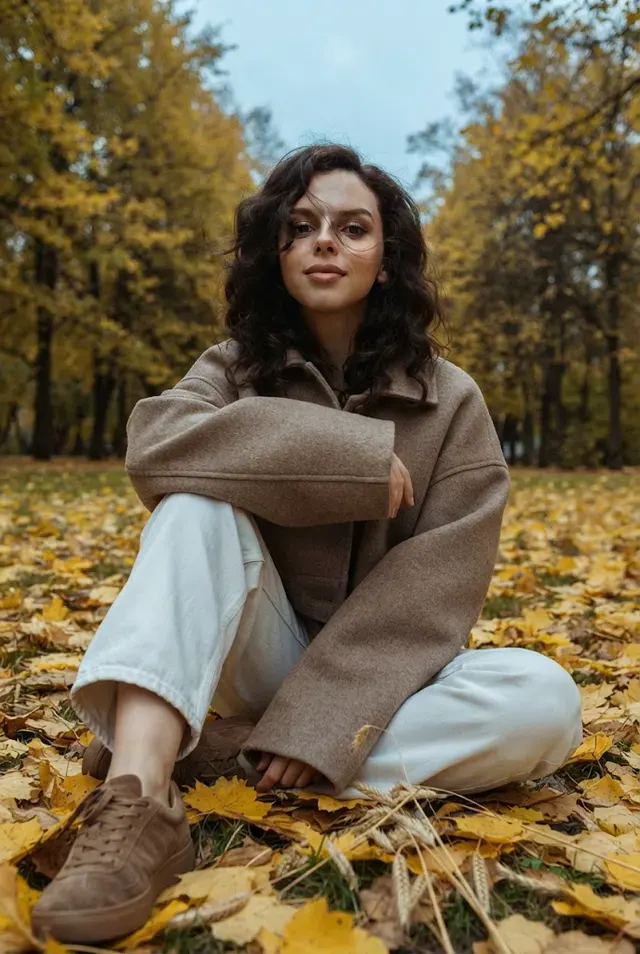 Уютная осенняя фотосессия в парке