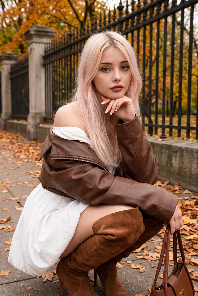 Девушка в осеннем парке