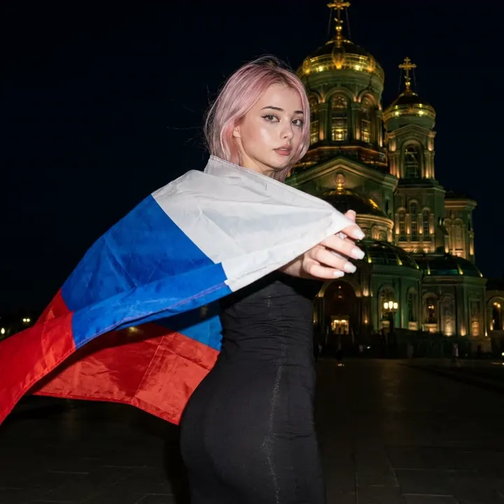 Патриотичный портрет со вспышкой