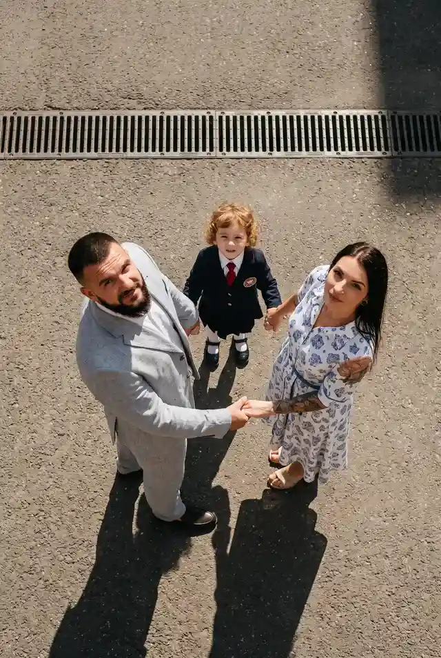 Семейный фешн портрет сверху