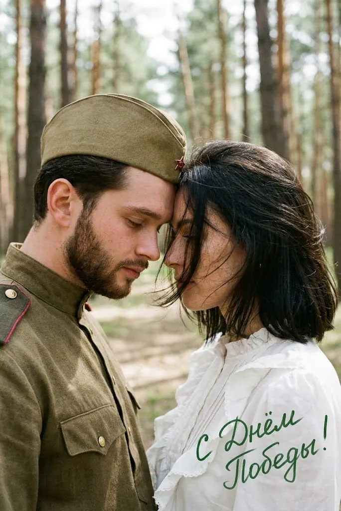 Пара в советской форме С Днем Победы